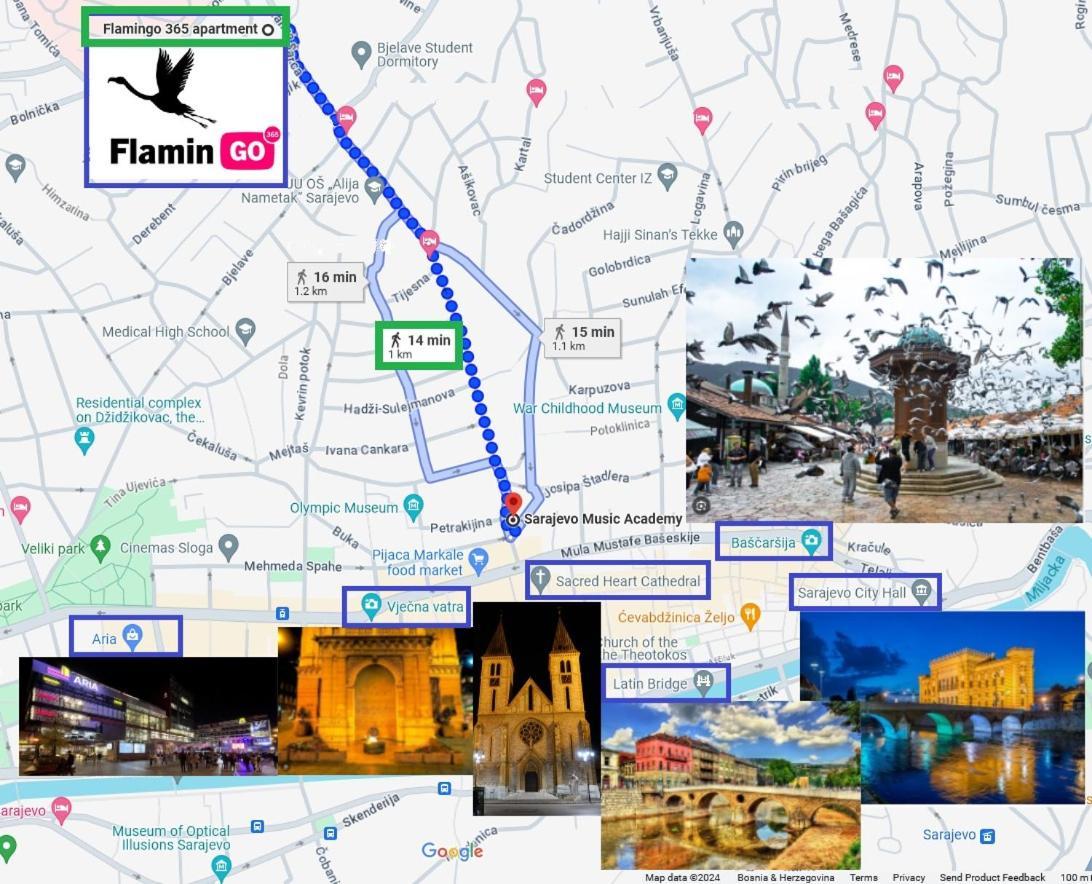 Flamingo 365 - Near City Center With Free Parking ซาราเยโว ภายนอก รูปภาพ